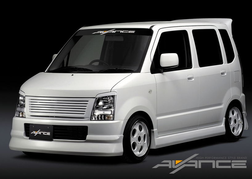 ワゴンR MH21S フロントグリル＆アイラインセット 塗装済 アリュール