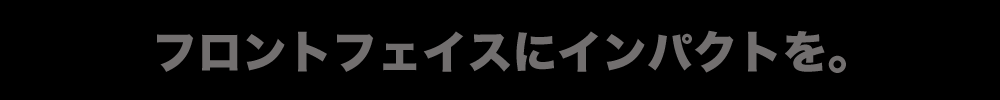 フロントフェイスにインパクトを