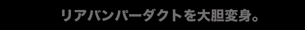 リアバンパーダクトを大胆変身