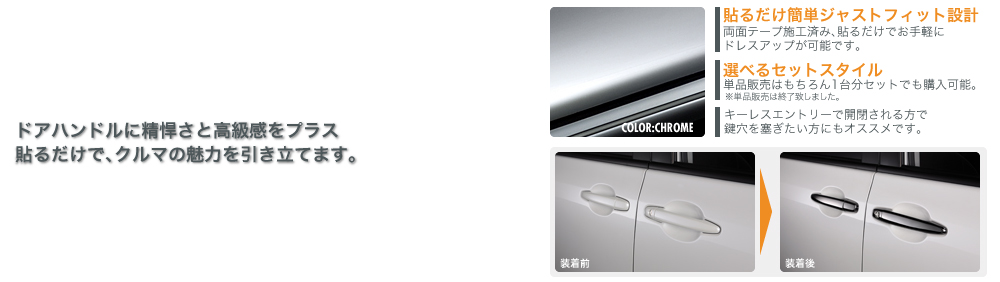 Silk Blaze【シルクブレイズ】- ドアハンドルクロームカバー